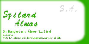 szilard almos business card