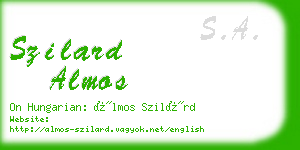 szilard almos business card